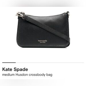 Very good condition! Black pebble leather kate spade versatile Hudson bag